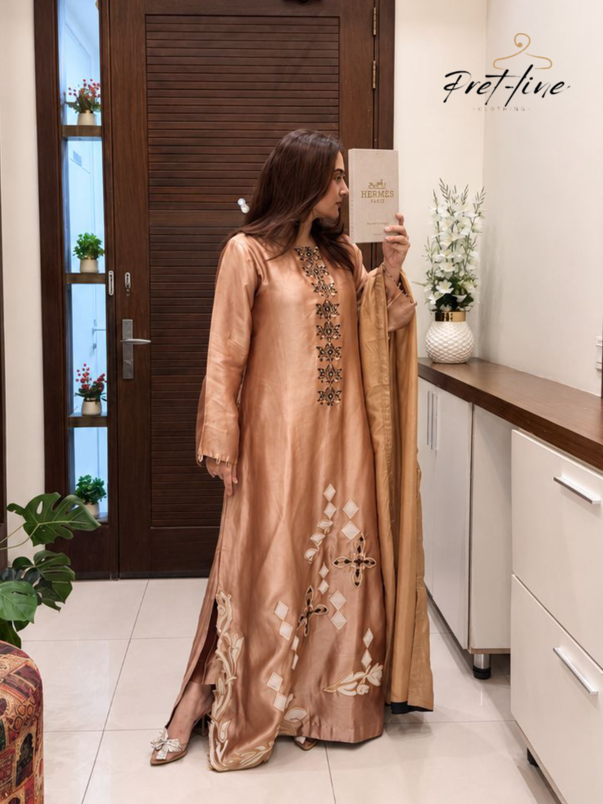 Élan D Kaftan – Champagne Beige