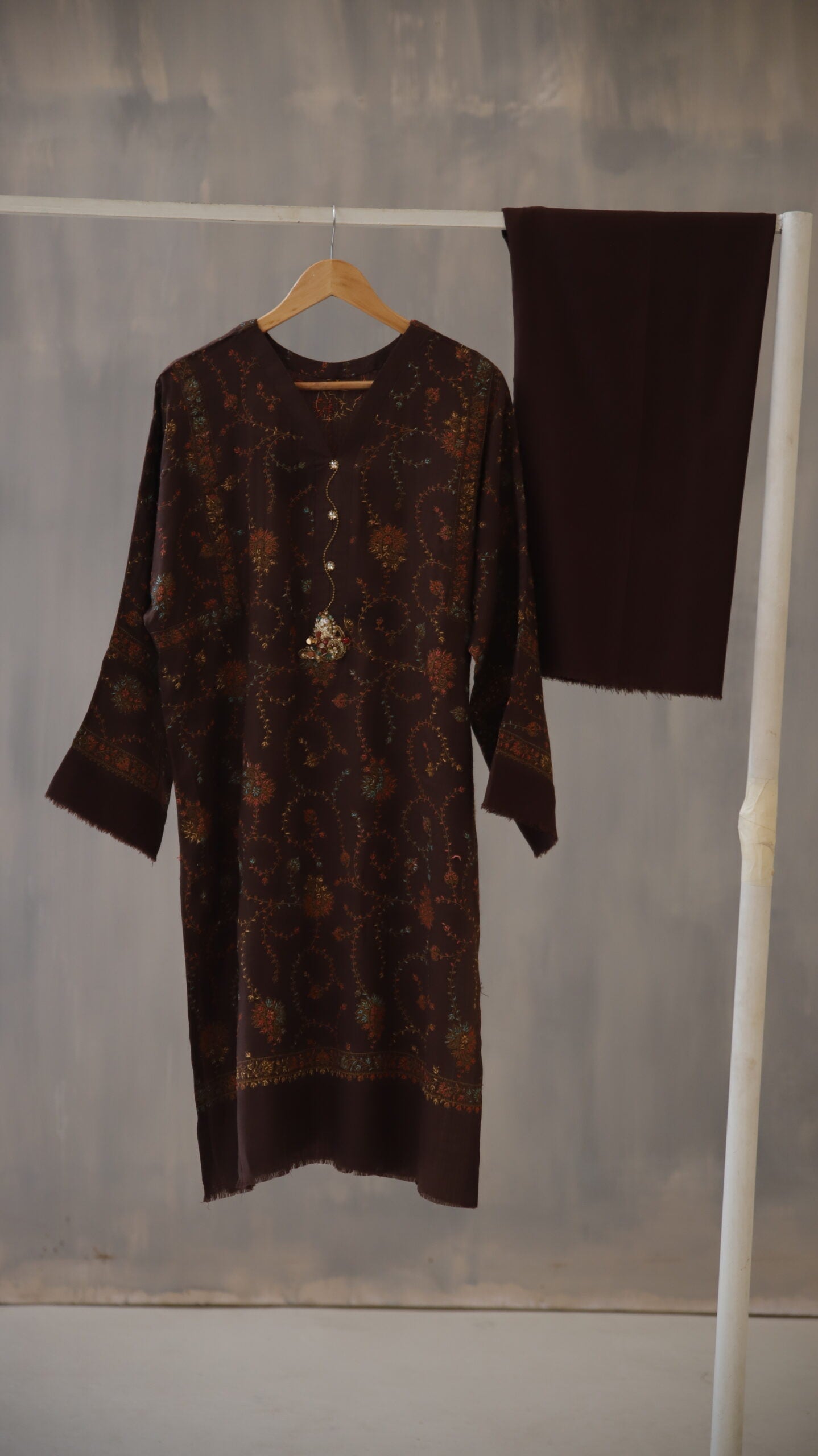 Jal Brown Embroidery