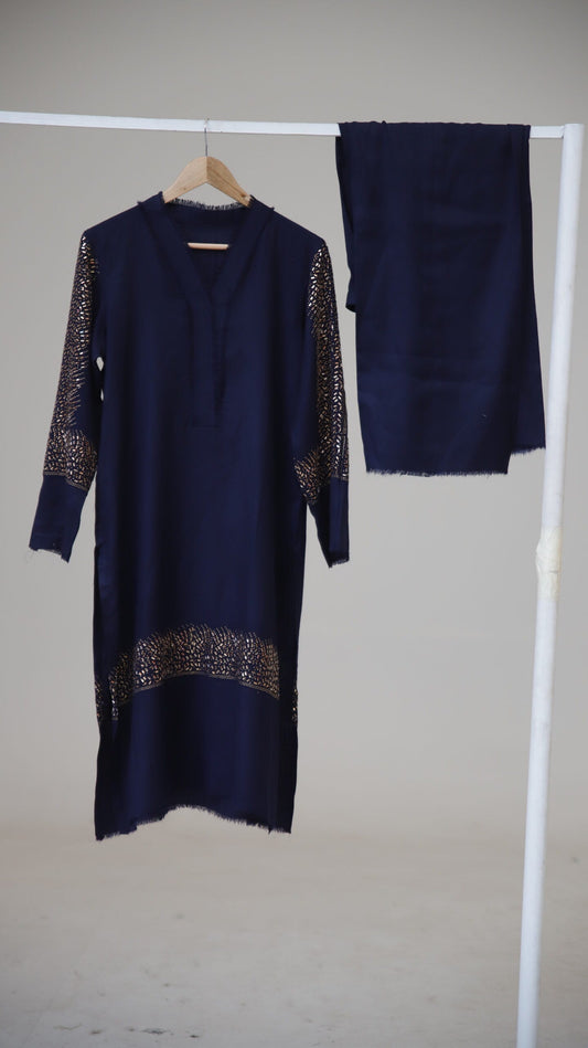 Blue Pashmina Crystal