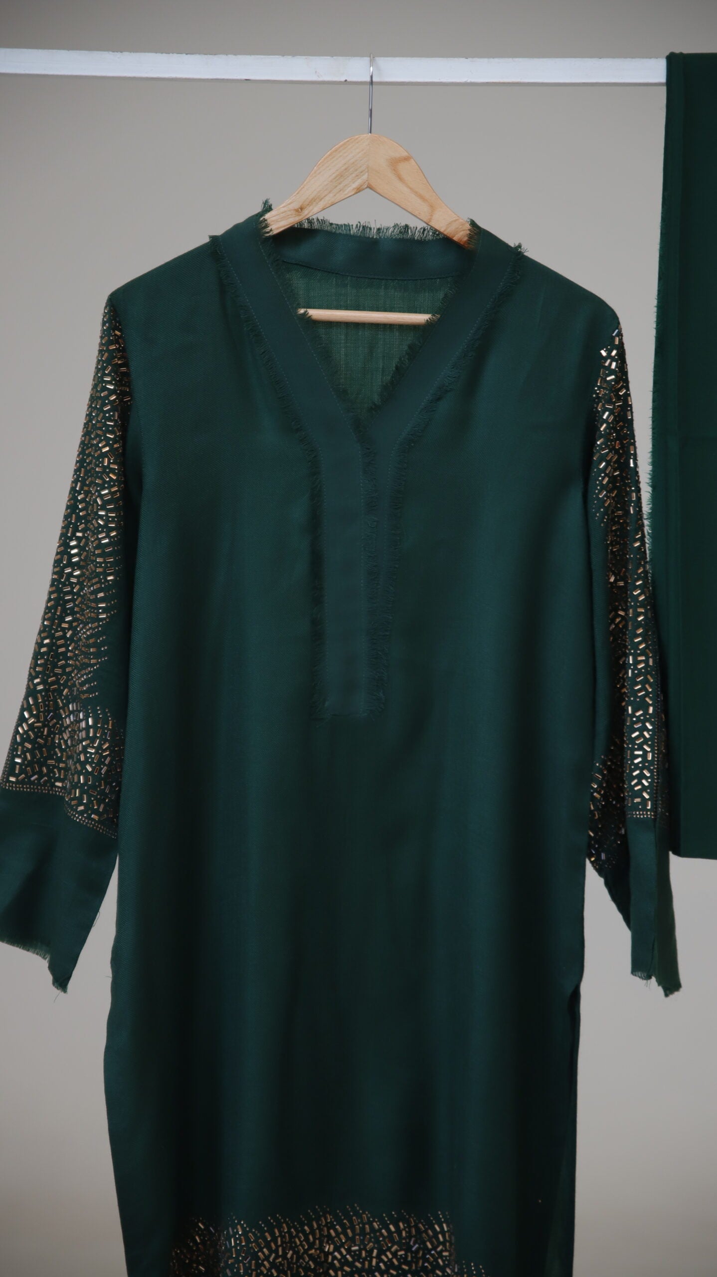 Green Pashmina Crystal