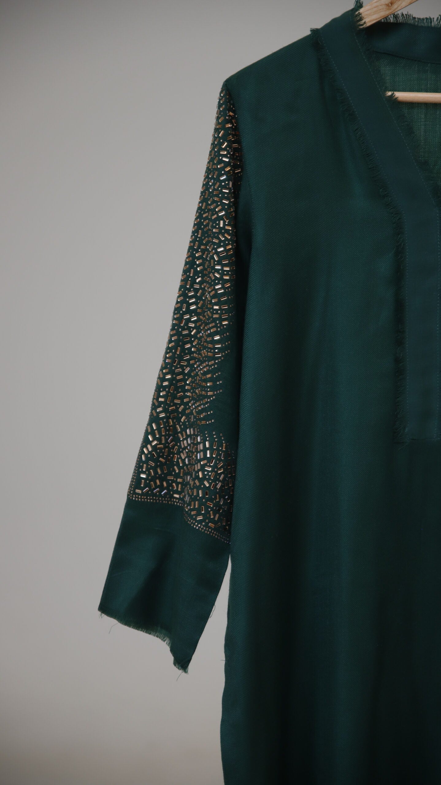 Green Pashmina Crystal