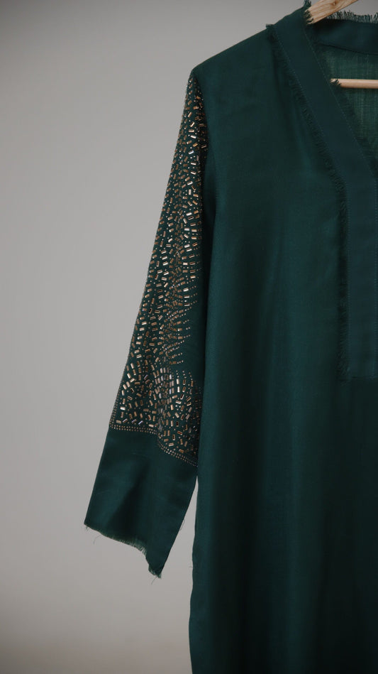 Green Pashmina Crystal