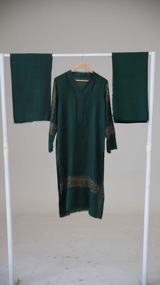 Green Pashmina Crystal