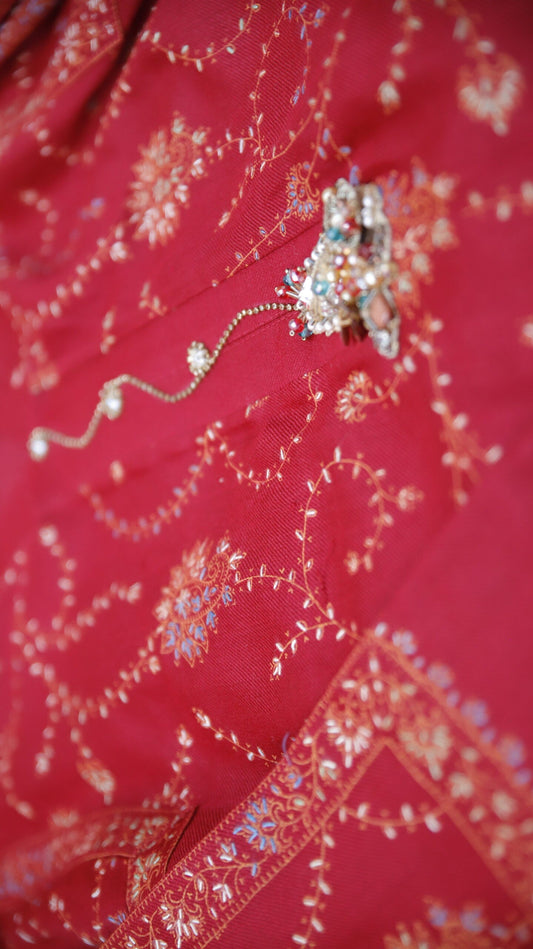 Jal Maroon Embroidery